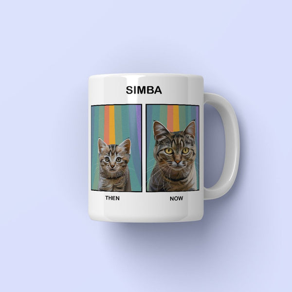 Custom Puppy To Adult: Modern Pet Coffee Mug - Paw & Glory - Dog Portraits - Pet Portraits