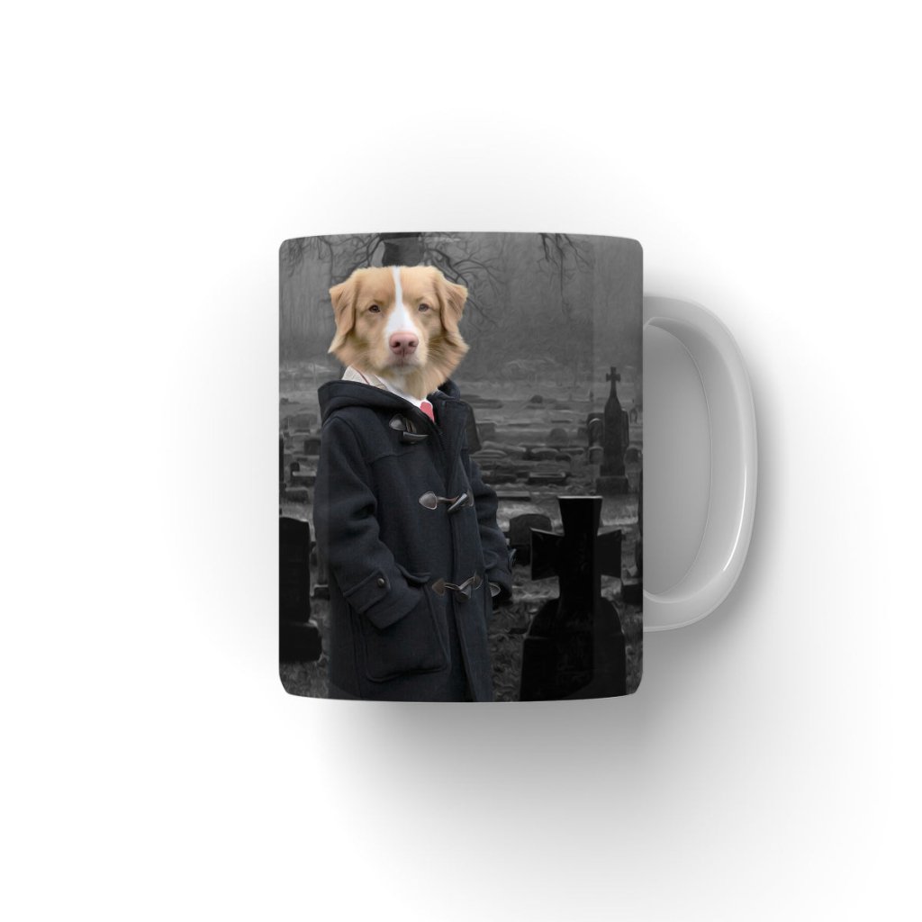 Damien (The Omen Inspired): Custom Pet Coffee Mug - Paw & Glory - Dog Portraits - Pet Portraits
