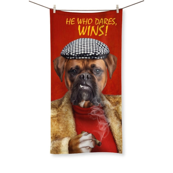 Cheeky Market Trader Custom Pet Towel | Custom Pet Portrait | Paw & Glory