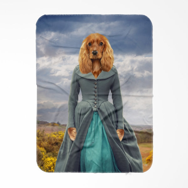 Regency Lady: Custom Pet Blanket | royal pet portrait | Paw & Glory