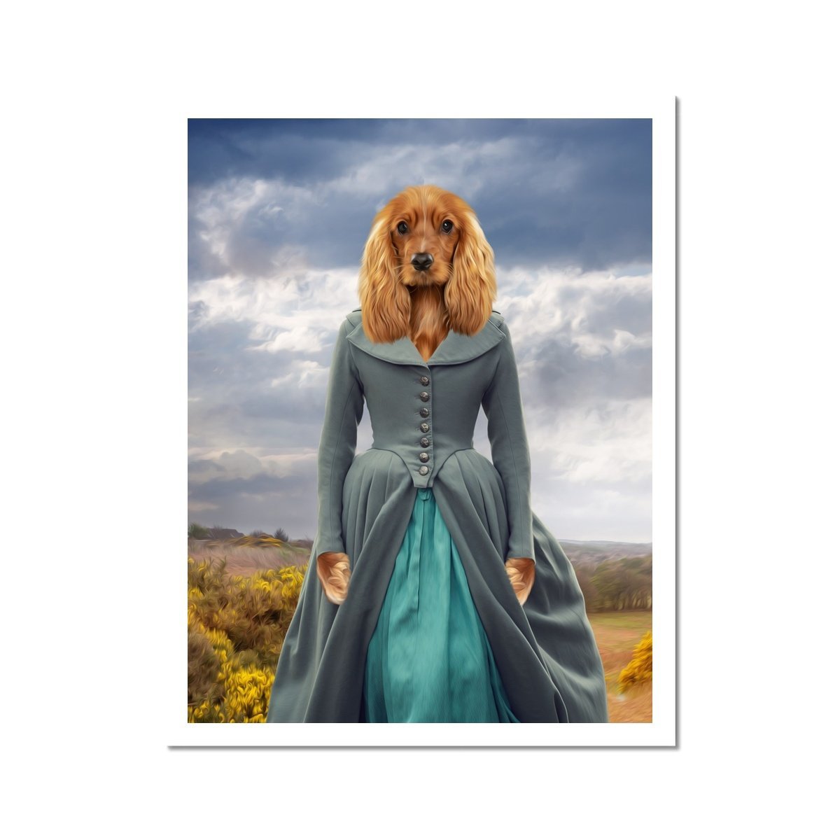 Demelza (Poldark Inspired): Custom Pet Portrait - Paw & Glory - Dog Portraits - Pet Portraits