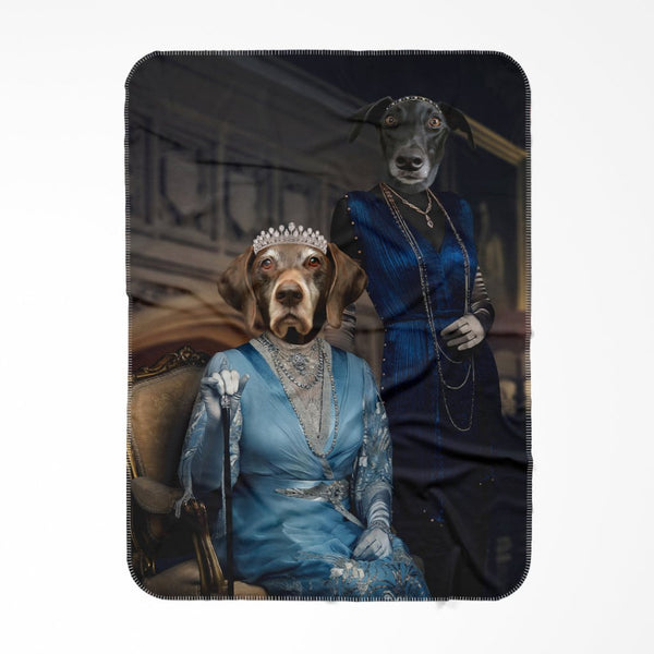 Edwardian Ladies: Custom Pet Blanket | royal pet portrait | Paw & Glory
