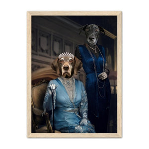 Dowager Countess & Lady Mary (Downton Abbey Inspired): Custom Pet Portrait - Paw & Glory - Dog Portraits - Pet Portraits