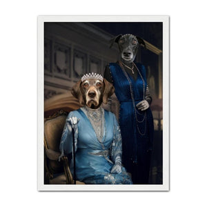 Dowager Countess & Lady Mary (Downton Abbey Inspired): Custom Pet Portrait - Paw & Glory - Dog Portraits - Pet Portraits