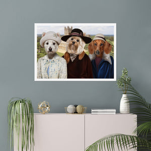 Downton Ladies: Custom Pet Poster - Paw & Glory - Dog Portraits - Pet Portraits