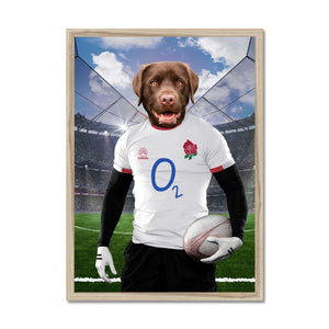 England Rugby Team: Custom Pet Portrait - Paw & Glory - Dog Portraits - Pet Portraits