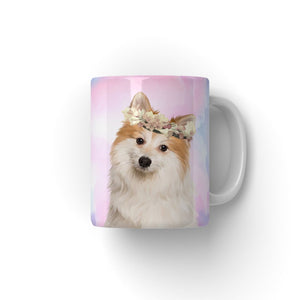 Flower Bud Crown: Modern Pet Coffee Mug - Paw & Glory - Dog Portraits - Pet Portraits