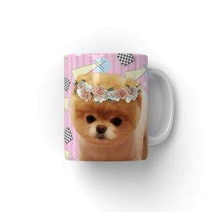Full Blossom Crown: Minimalist Pet Coffee Mug - Paw & Glory - Dog Portraits - Pet Portraits