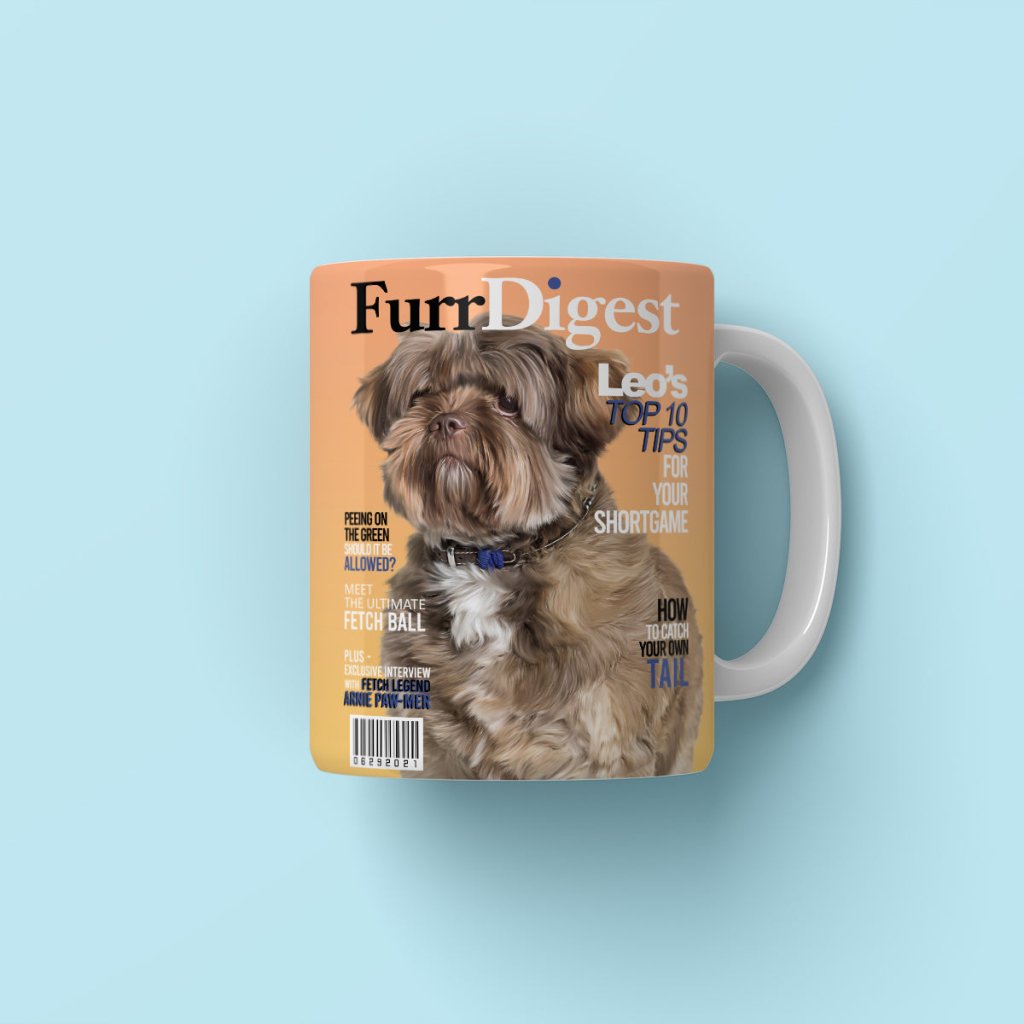 Furr Digest: Custom Pet Coffee Mug - Paw & Glory - Dog Portraits - Pet Portraits