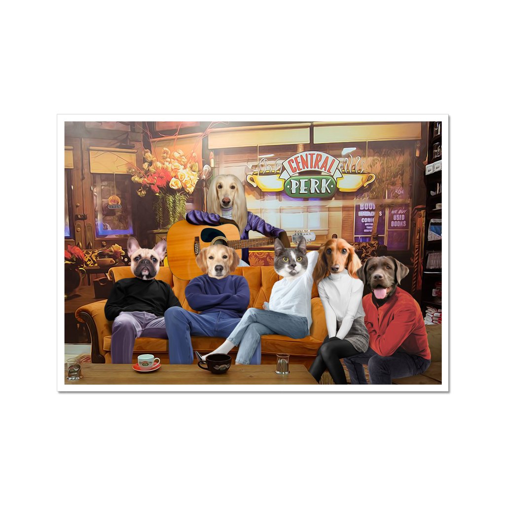 Coffee House Crew Custom Pet Poster | Custom Pet Portrait Print | Paw & Glory