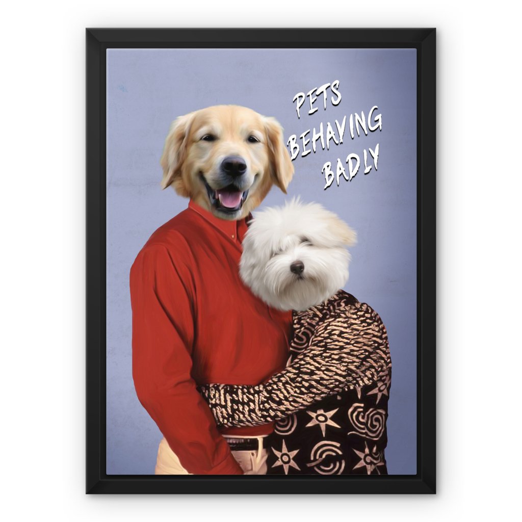 Flatshare Couple Custom Pet Canvas | Custom Pet Portrait Canvas | Paw & Glory