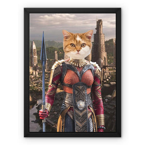 General Okoye (Marvel Inspired): Custom Pet Canvas - Paw & Glory - Dog Portraits - Pet Portraits