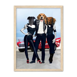 Grease Lightening: Custom Pet Portrait - Paw & Glory - Dog Portraits - Pet Portraits