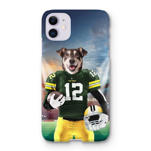 Green Paw Packers: Custom Pet Snap Phone Case - Paw & Glory - Dog Portraits - Pet Portraits