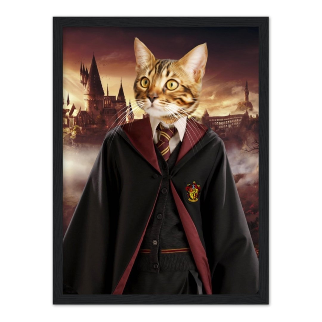 Brave House Wizard Custom Pet Portrait | Paw & Glory