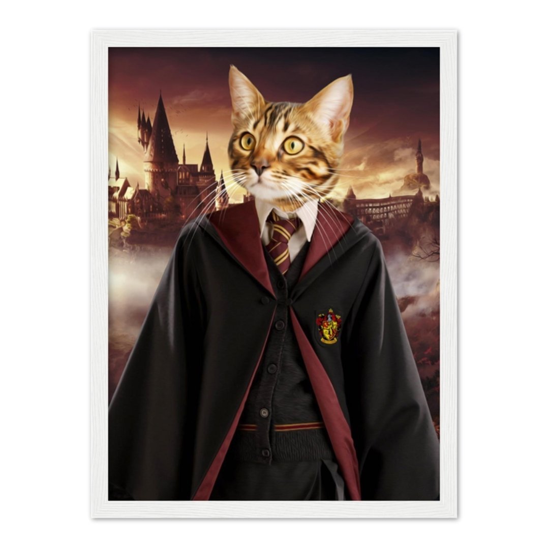 Brave House Wizard Custom Pet Portrait | Paw & Glory