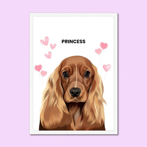Heartthrob: Framed Pet Portrait - Paw & Glory - Dog Portraits - Pet Portraits