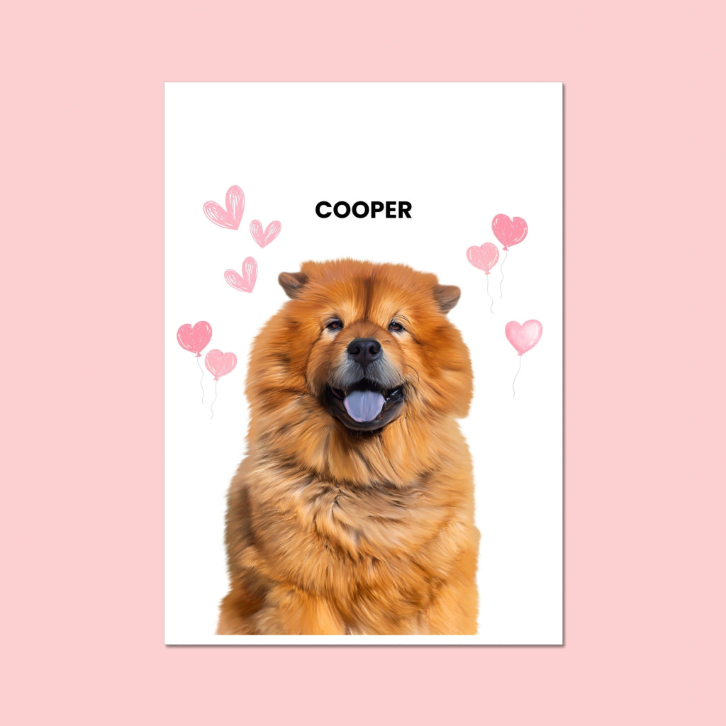 Heartthrob: Framed Pet Portrait - Paw & Glory - Dog Portraits - Pet Portraits