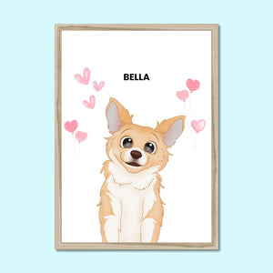 Heartthrob: Framed Pet Portrait - Paw & Glory - Dog Portraits - Pet Portraits