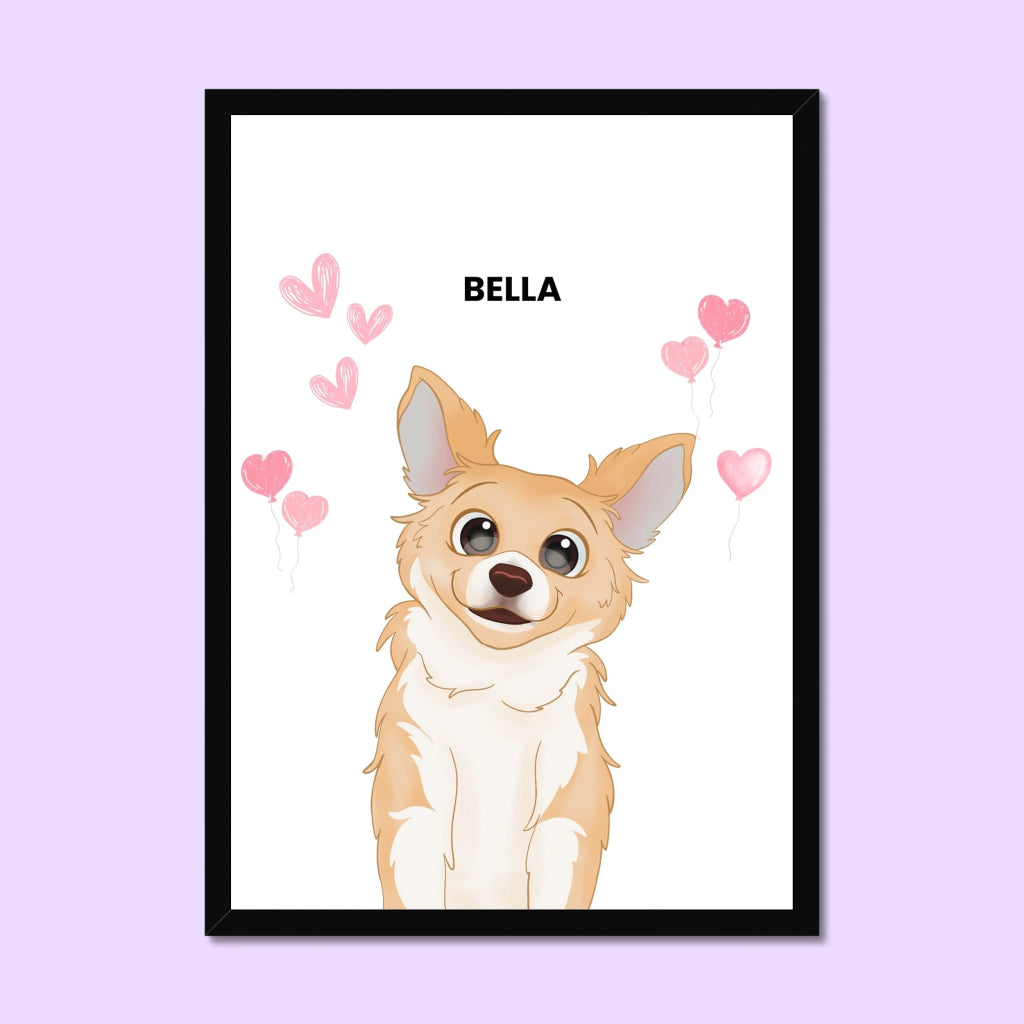 Heartthrob: Framed Pet Portrait - Paw & Glory - Dog Portraits - Pet Portraits