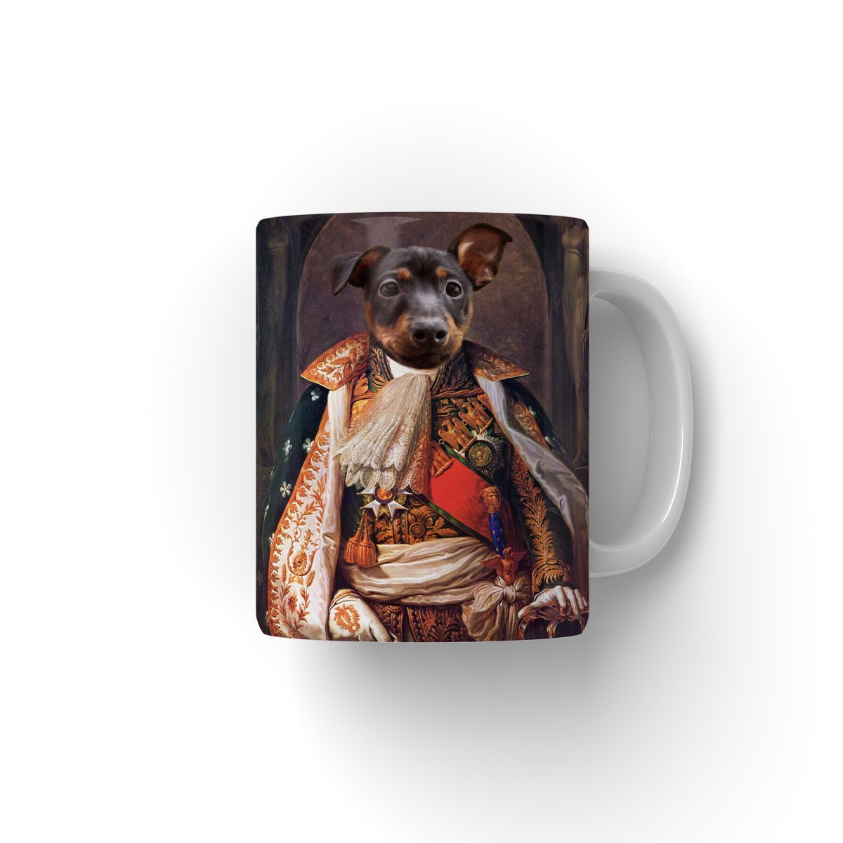 His Highness: Custom Pet Coffee Mug | royal pet portrait | Paw & Glory