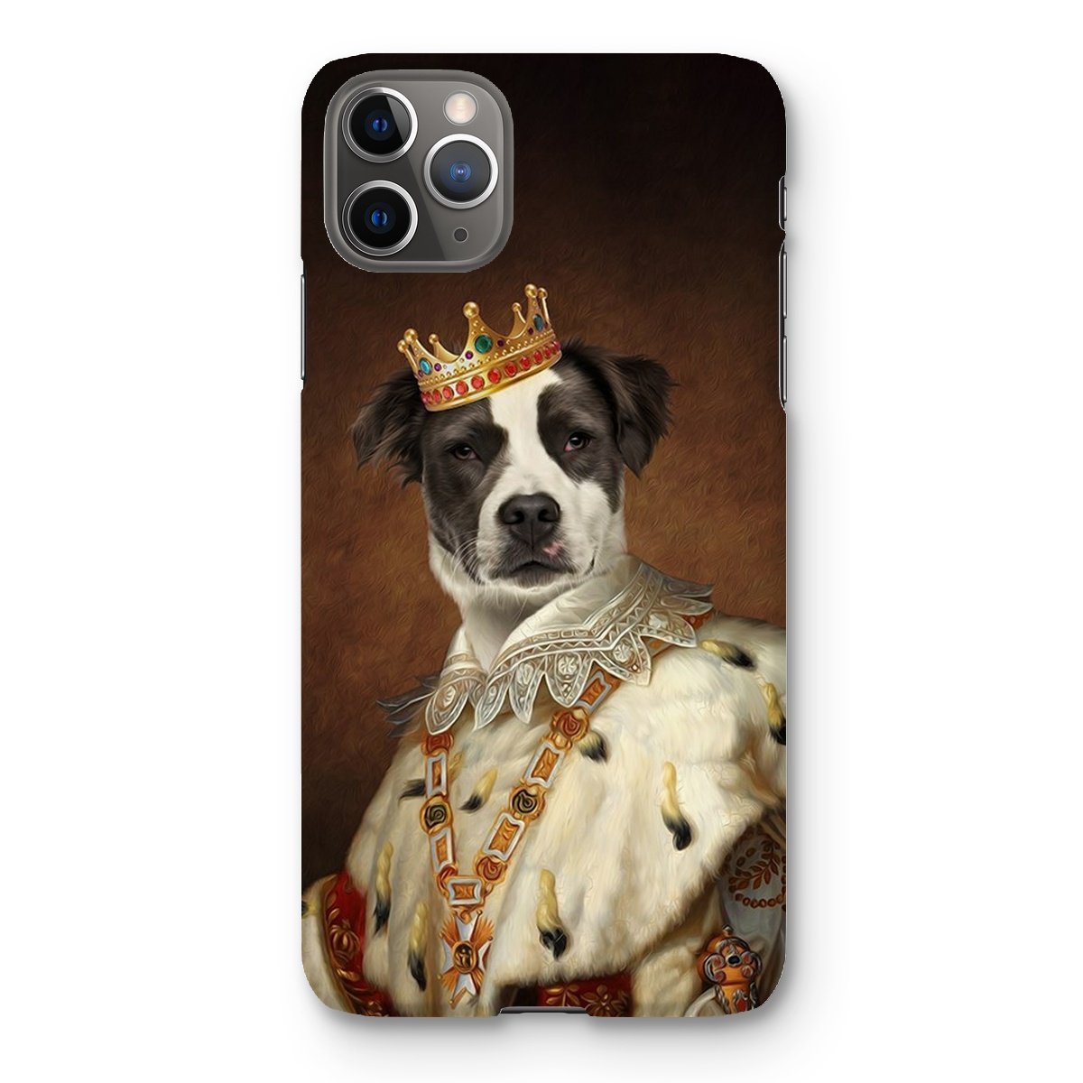 His Majesty: Custom Pet Phone Case - Paw & Glory - Dog Portraits - Pet Portraits