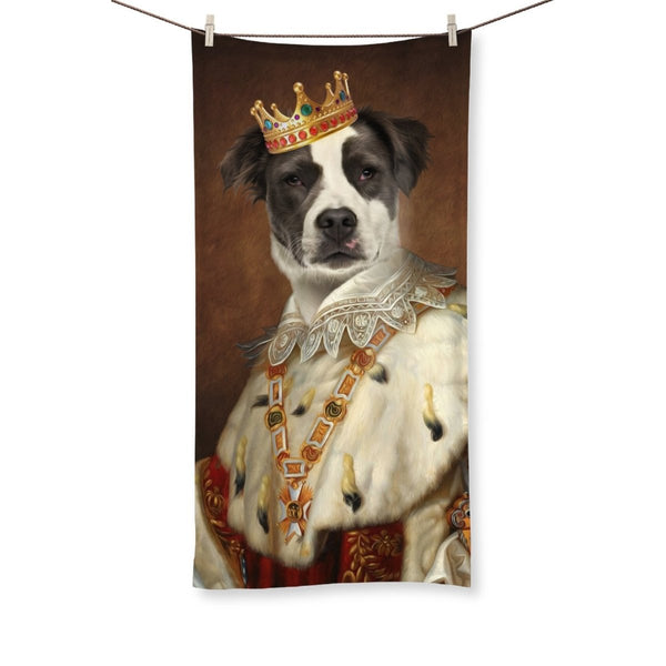 His Majesty: Custom Pet Towel | royal pet portrait | Paw & Glory