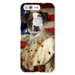 His Majesty USA Flag: Custom Pet Phone Case - Paw & Glory - Dog Portraits - Pet Portraits