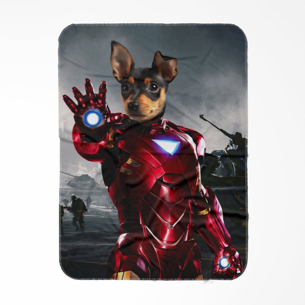 Armoured Comic Hero Custom Pet Blanket | Pet Lover Gift | Paw & Glory
