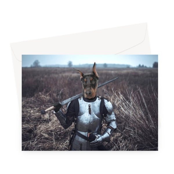 Armoured Heroine Custom Pet Greeting Card | Pet Lover Gift | Paw & Glory