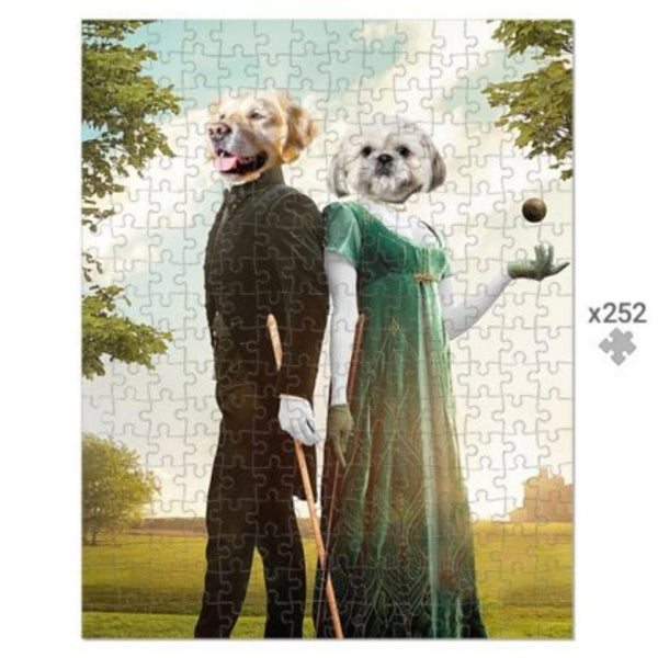 Regency Couple: Custom Pet Puzzle | royal pet portrait | Paw & Glory