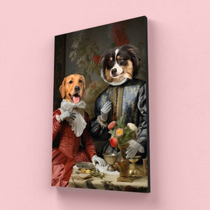 Knight Bachelor and Knight's Wife: Custom Pet Canvas - Paw & Glory - Dog Portraits - Pet Portraits