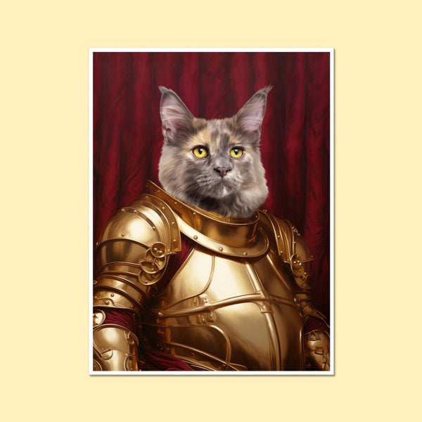 Knight Errant: Custom Pet Poster | royal pet portrait | Paw & Glory