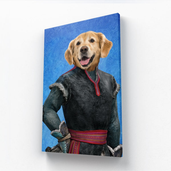 Snowy Mountain Man Custom Pet Canvas | Custom Pet Portrait Canvas | Paw & Glory