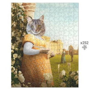 Lady Whistledown (Bridgerton Inspired): Custom Pet Puzzle - Paw & Glory - Dog Portraits - Pet Portraits