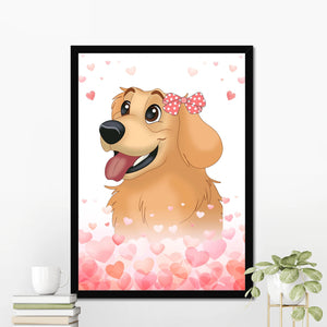 Love Bomb: Framed Pet Portrait - Paw & Glory - Dog Portraits - Pet Portraits