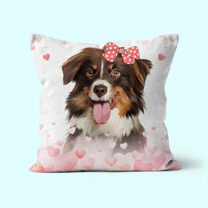Love Bomb: Pet Portrait Pillow - Paw & Glory - Dog Portraits - Pet Portraits