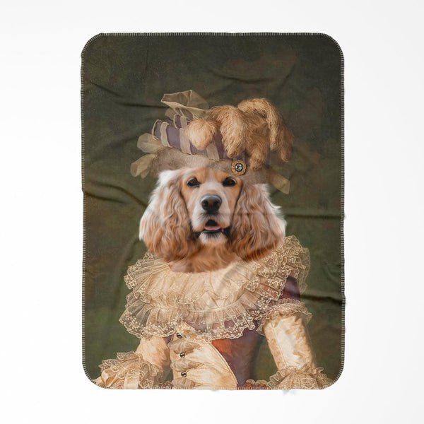 Marie Antoinette: Custom Pet Blanket | royal pet portrait | Paw & Glory