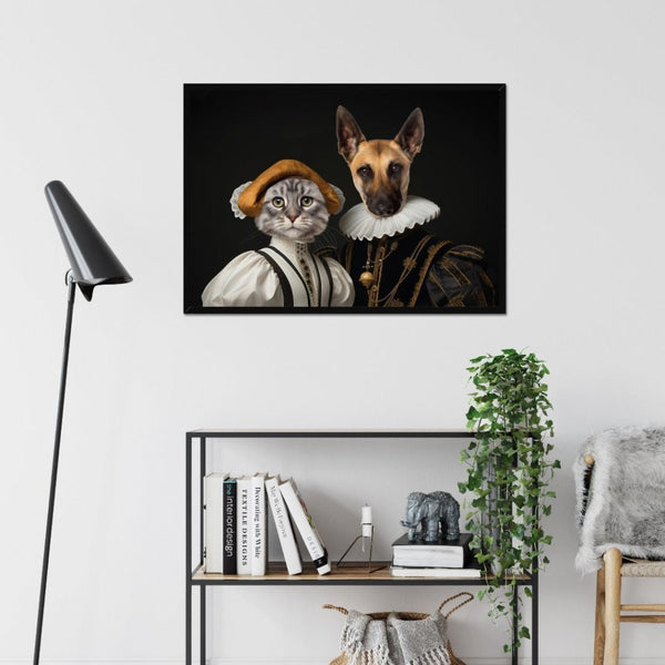 Marquess and Marchioness: Custom Pet Portrait | framed pet portrait | Paw & Glory