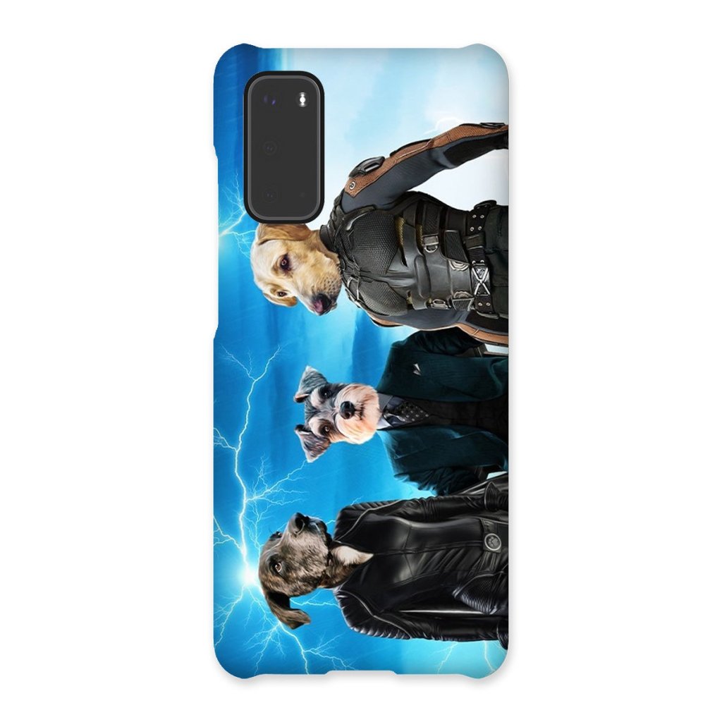 Marvellous Trio: Custom Phone Case - Paw & Glory - Dog Portraits - Pet Portraits