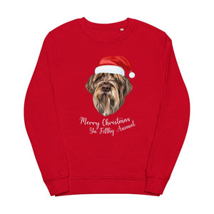 Merry Christmas Ya Filthy Animal Modern Pet Face Sweatshirt - Paw & Glory - Dog Portraits - Pet Portraits