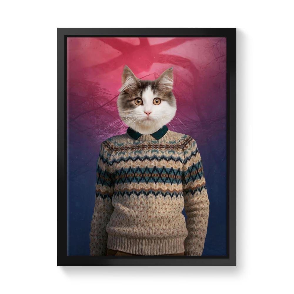 Retro 80s Sci-Fi Custom Pet Canvas | Custom Pet Portrait Canvas | Paw & Glory