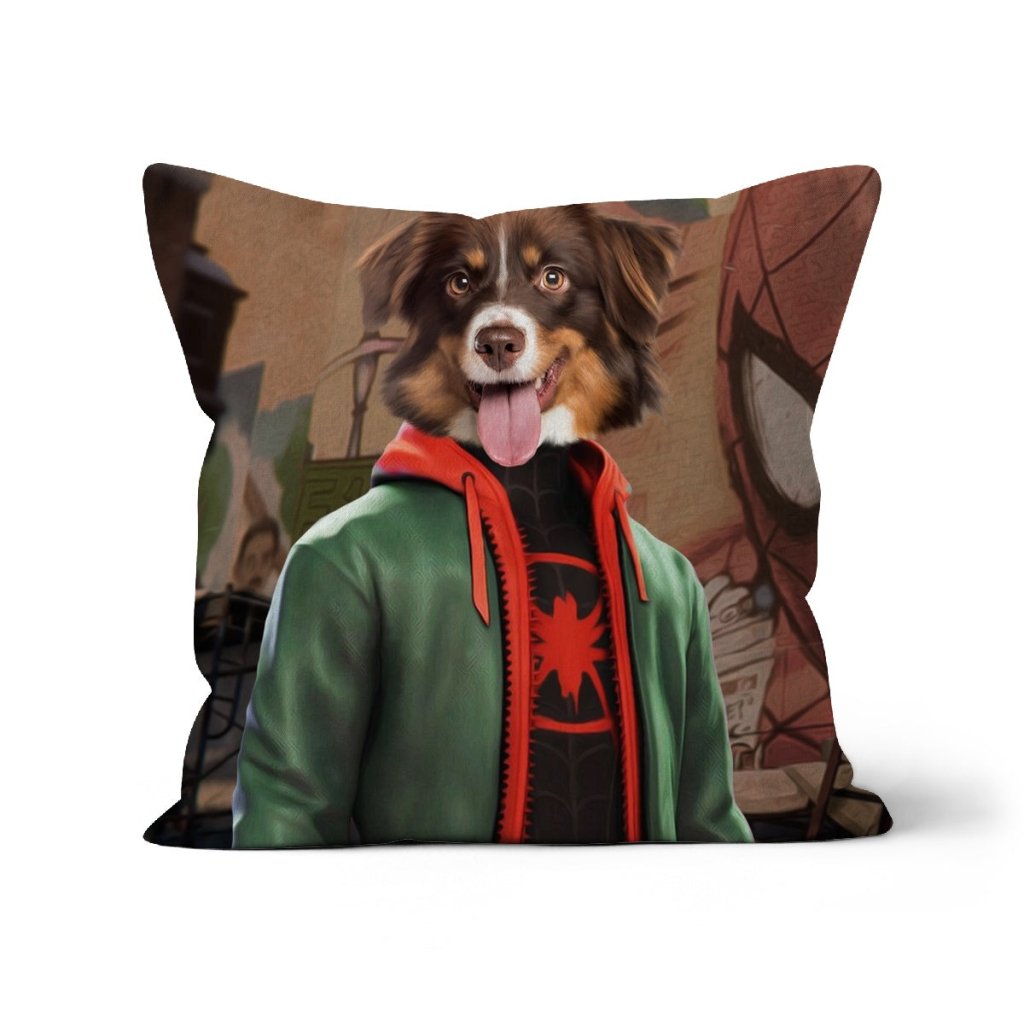 Miles Morales (Marvel Inspired): Custom Pet Pillow - Paw & Glory - Dog Portraits - Pet Portraits