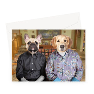 Mitch & Cam (Modern Family Inspired): Custom Pet Greeting Card - Paw & Glory - Dog Portraits - Pet Portraits