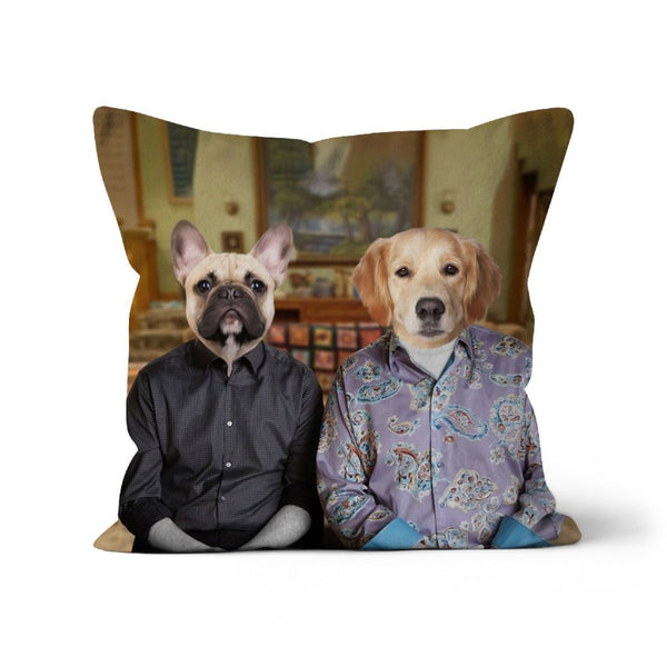 Family Sitcom Couple Custom Pet Pillow | Personalised Pet Gift | Paw & Glory