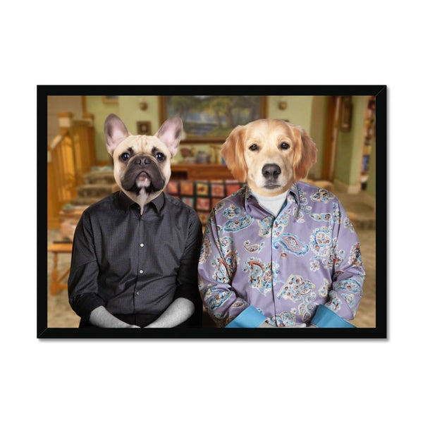 Family Sitcom Couple Custom Pet Portrait | Paw & Glory