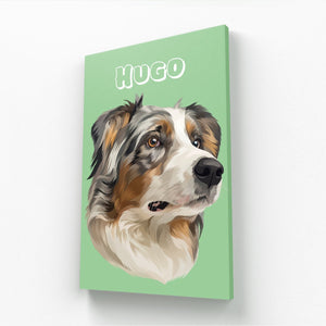 Modern: Custom One Pet Canvas - Paw & Glory - Dog Portraits - Pet Portraits