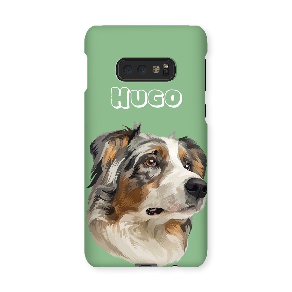 Modern: Custom One Pet Phone Case - Paw & Glory - Dog Portraits - Pet Portraits