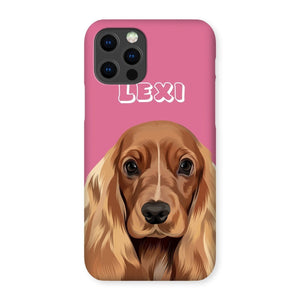 Modern: Custom One Pet Phone Case (Half Body) - Paw & Glory - Dog Portraits - Pet Portraits