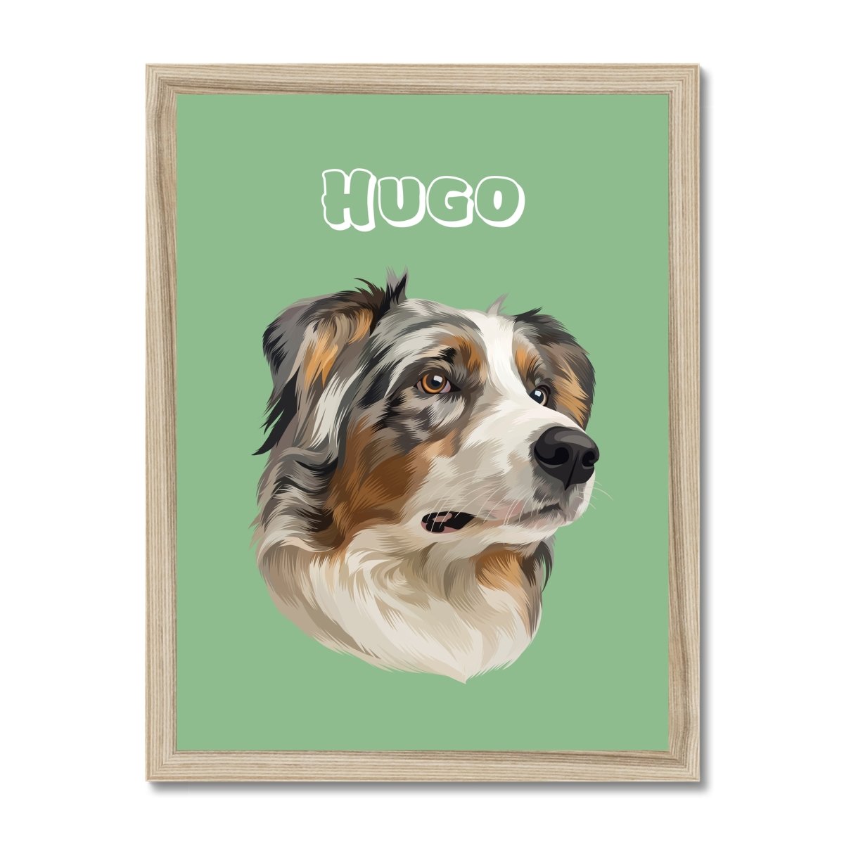 Modern: Custom One Pet Portrait - Paw & Glory - Dog Portraits - Pet Portraits